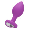 Ouch! Plug Bijou Anal silicone Heart Violet 6 x 2.8 cm